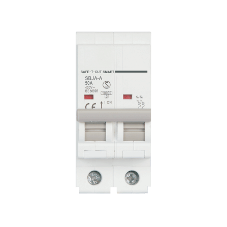 เซอร์กิตเบรกเกอร์ 50 แอมป์ 2 โพล 10KA เซฟ-ที-คัท สมาร์ท รุ่น US สีขาว_0